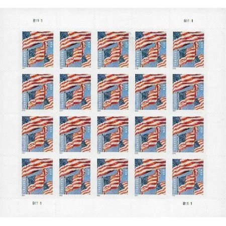 Flag 2022 - 5 Booklets 100 Pcs Unused Stamps for Mailing hot